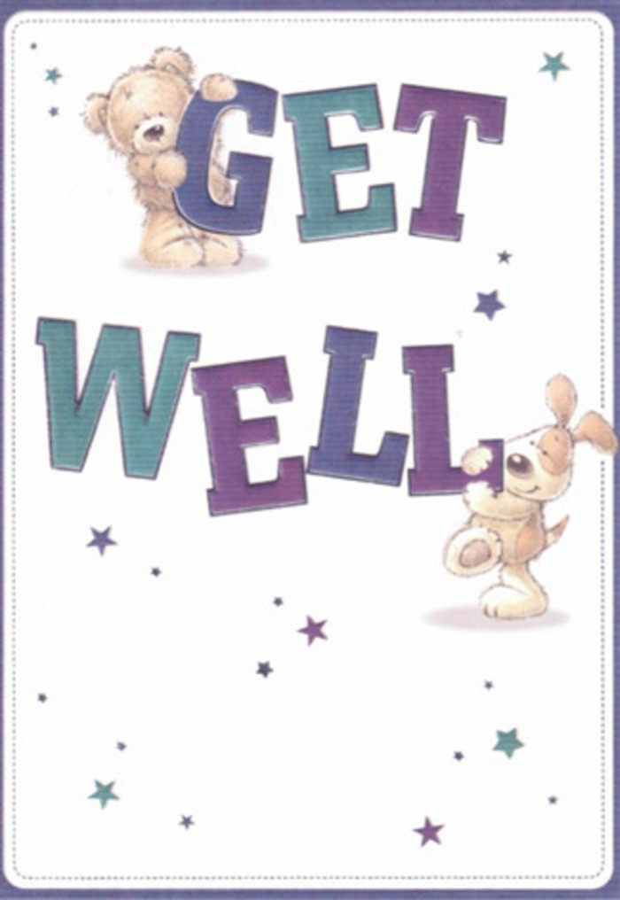 This get well card is a tender portrayal of encouragement and hope, painted with all the warmth that Haringey is known for. A sweet-faced bear and an exuberant puppy take centre stage, their tactile fur and expressive eyes bringing a sense of closeness, as if you could reach out and share their embrace. Dancing around them, a constellation of twinkling stars-soft blues, purples, and aquas-casts an uplifting glow reminiscent of early evening walks near Seven Sisters Road. The bold, friendly letters in jewel-toned shades ground the scene, transforming the simple message into a beacon of reassurance. As a florist, I'm struck by how every detail-down to the nuanced brushstrokes echoing the softness of petals-feels composed with the same care as arranging blooms for a Haringey neighbour recovering at home or in hospital. Imagine sending this card alongside a fresh arrangement, each element working together to lift spirits and wrap someone in genuine local warmth. The whole design radiates a lightness and joy rooted deeply in the community, making it a perfect companion to any heartfelt floral delivery across Haringey.